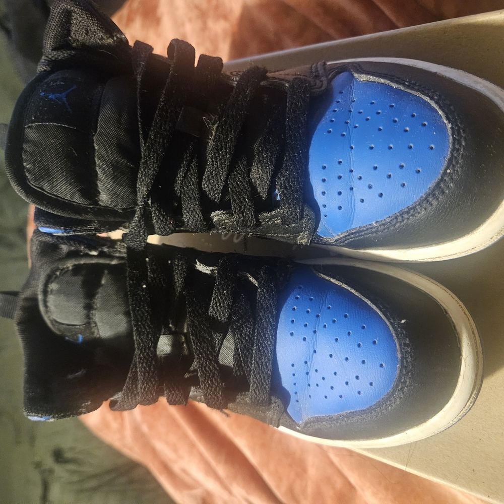 Kids Blue and Black Nike Sneakers